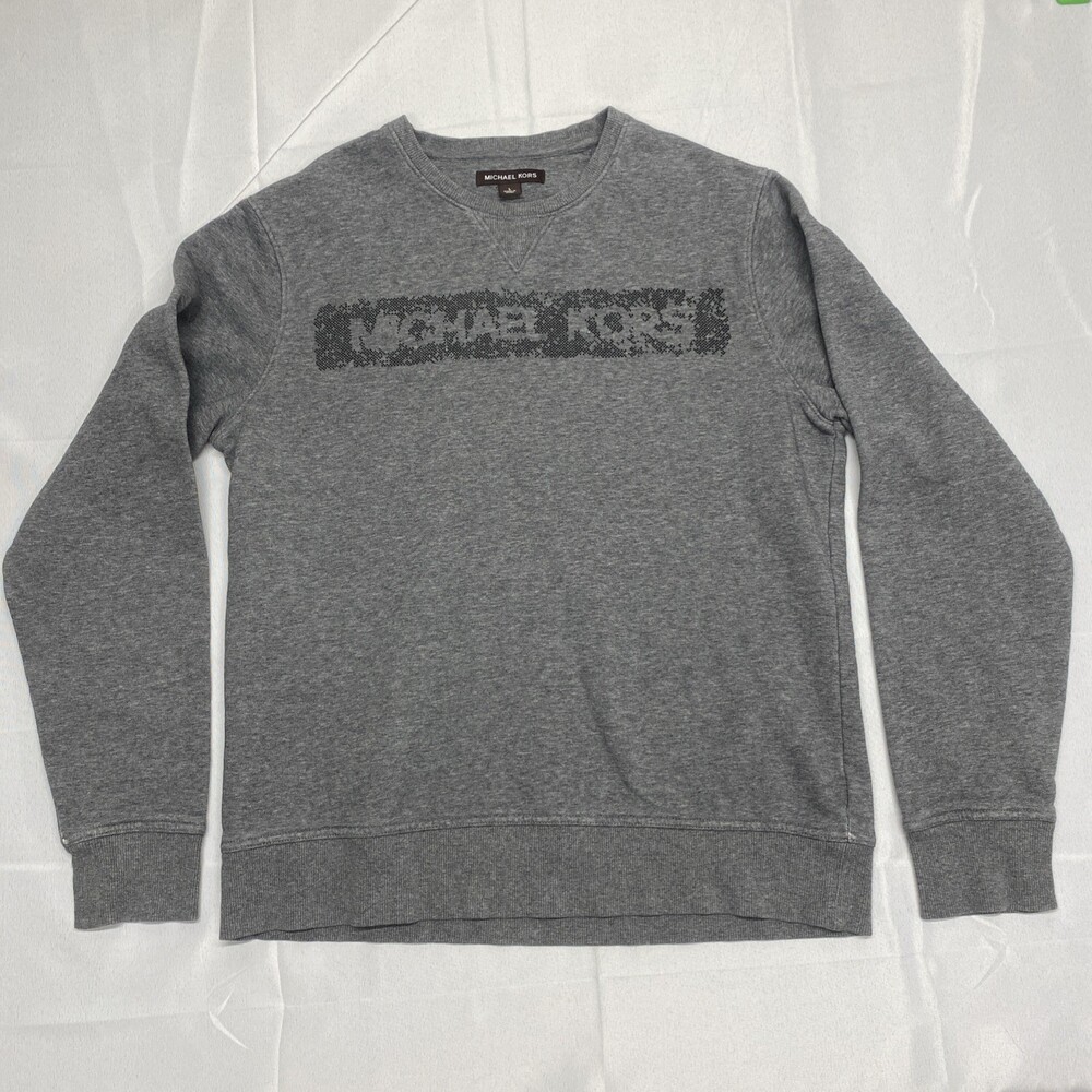 Michael Kors Gray Logo Crewneck Sweatshirt Size Large